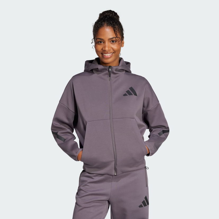Sweatshirt adidas Performance Z.N.E. Full-Zip Training Hoodie Purpur | JD5985