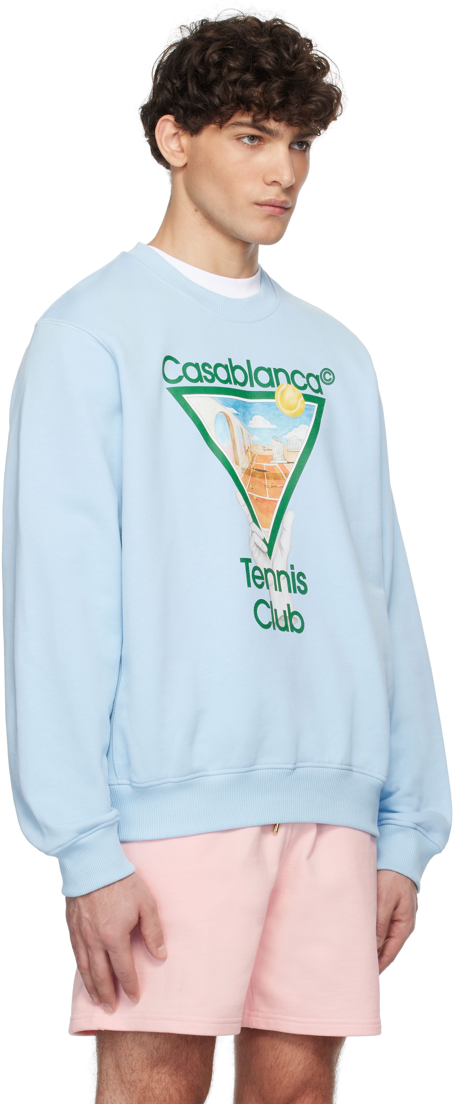 Sweatshirt Casablanca Tennis Icon Sweatshirt Blå | U-MPS25-JTP-293-03, 1
