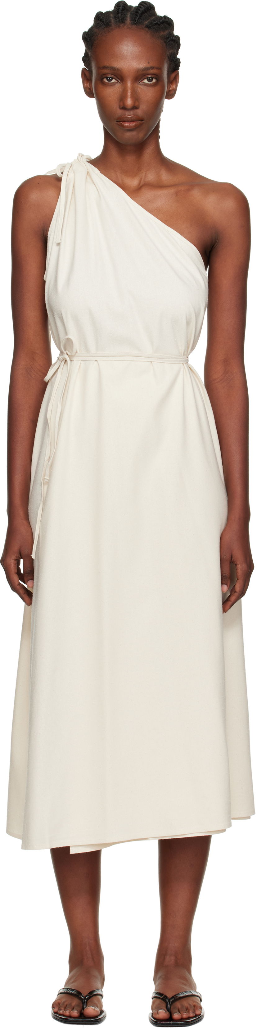 Klä Baserange Baserange View One-Shoulder Midi Dress Vit | DRVI-WS-AU25