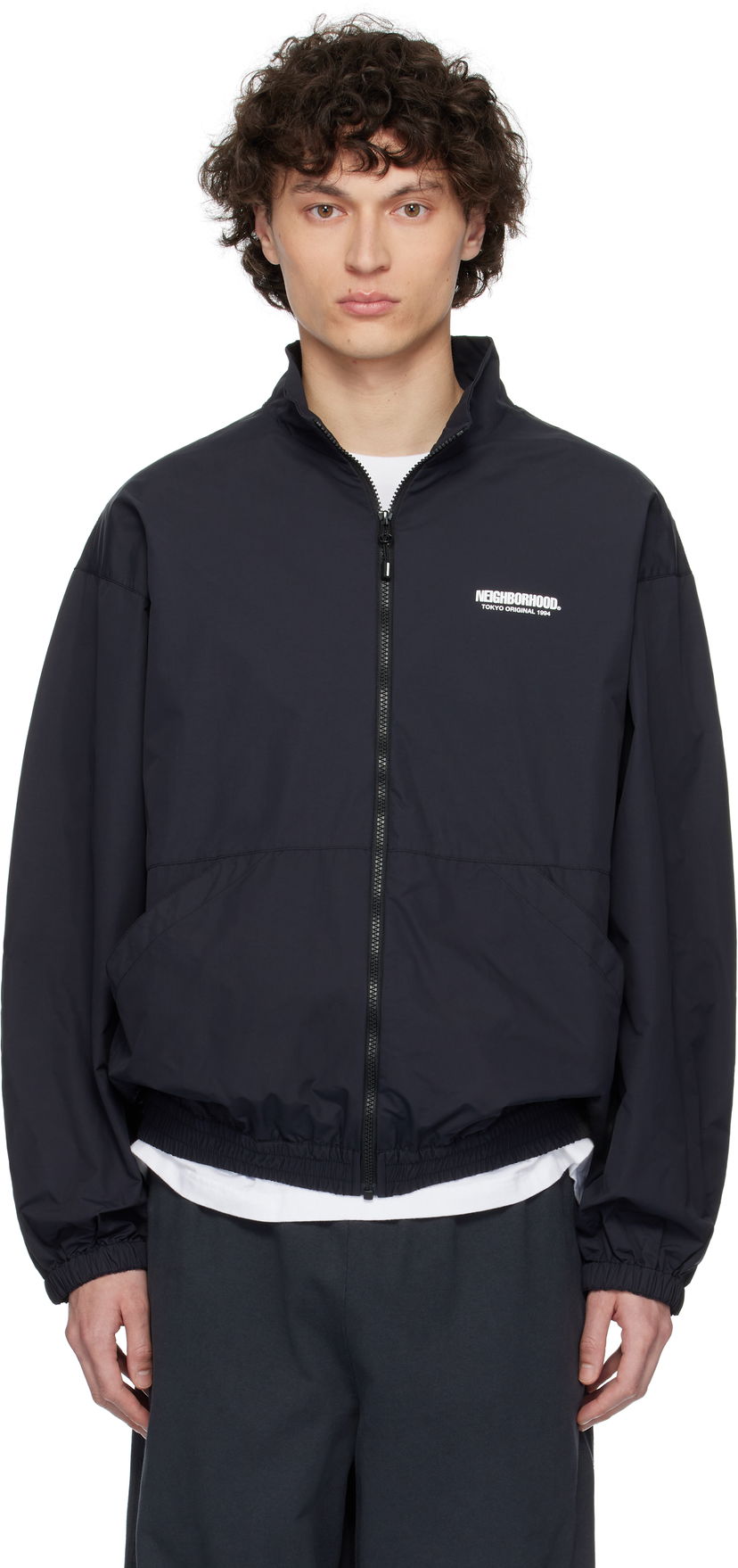 Vindjacka Neighborhood Neighborhood Water-Repellent Track Jacket Svart | 251TSNH-JKM06