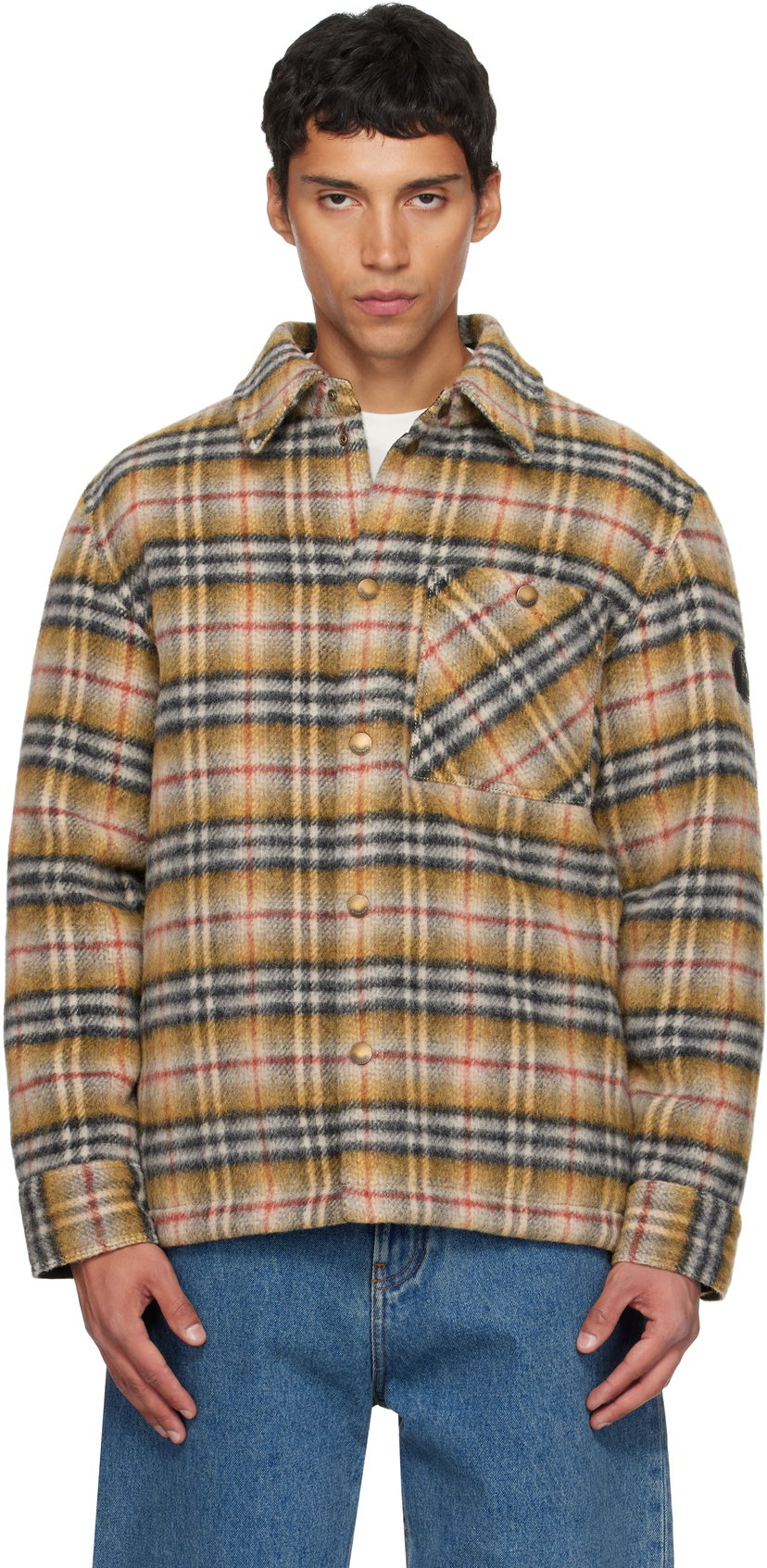 Jacka Burberry Burberry Check Insulated Jacket Gul | 8110913