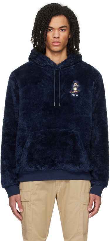 Sweatshirt Polo by Ralph Lauren Bear Hoodie Mörkblå | 710930550002, 0
