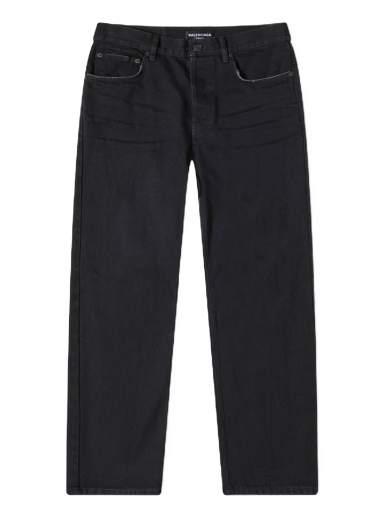 Jeans Balenciaga Slim Fit Jean Rubber Black Svart | 697830-TBP47-1029