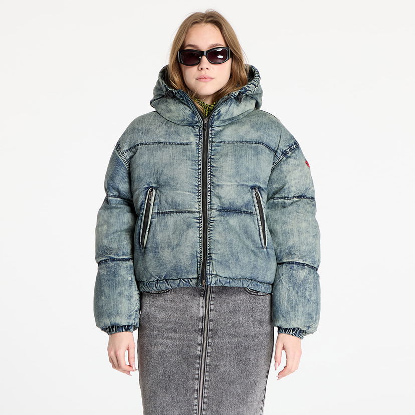Pufferjacka Diesel Diesel W-Aves Cropped Puffer Jacket Blå | A14549_0SKAI Blue