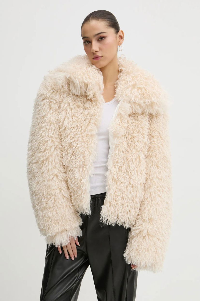 Jacka Fiorucci Faux Fur Jacket Beige | U01FMOJA248FF02WH02