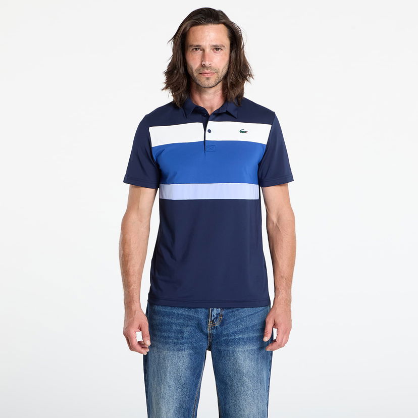 Polotröja Lacoste Lacoste Men's Short Sleeve Colorblock Polo Mörkblå | DH8954 8IQ
