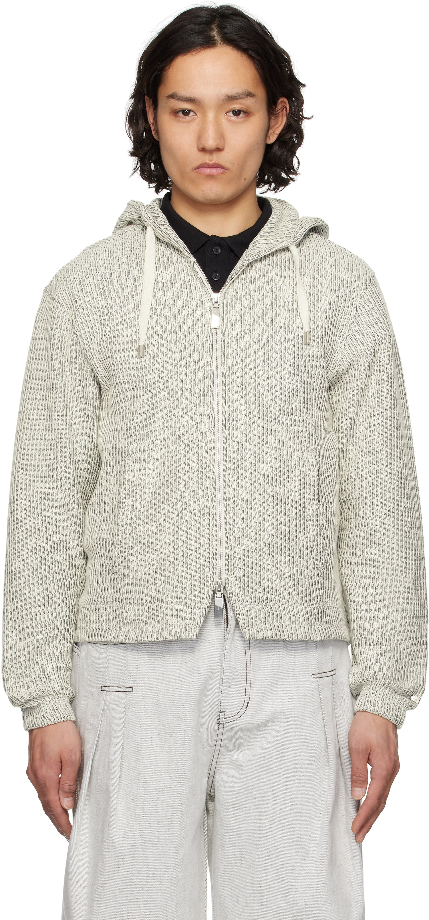 Sweatshirt ADER ERROR ADER error Lunel Zip-Up Hoodie Grå | BO01SSHD0401OW, 0