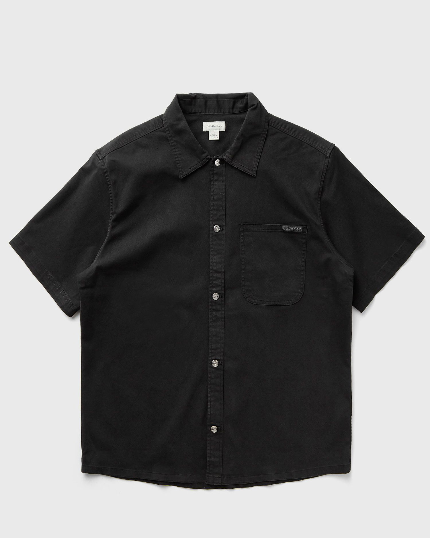 Skjorta CALVIN KLEIN Short Sleeve Camp Collar Button-Up Shirt D6 Collection Svart | LV04RC114GUB1, 0
