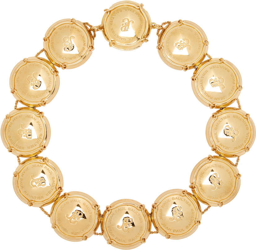 Halsband Jean Paul Gaultier Jean Paul Gaultier Gold Champagne Cork Chain Necklace Gul | 25/03-W-JW005-X053-92