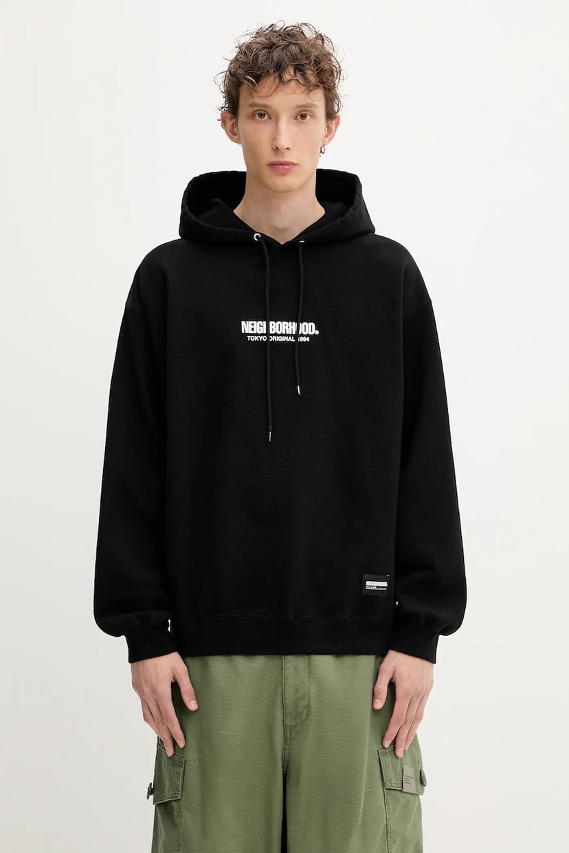 Sweatshirt Neighborhood NEIGHBORHOOD Solid Sweat Hoodie Svart | 251UWNH.CSM04