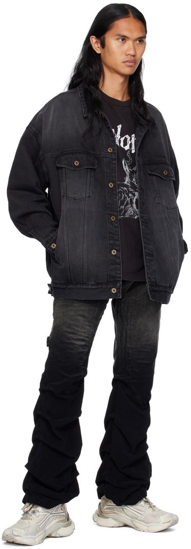 Jacka We11done Oversized Denim Jacket Svart | WD-DJ2-24-353-U-BK, 3