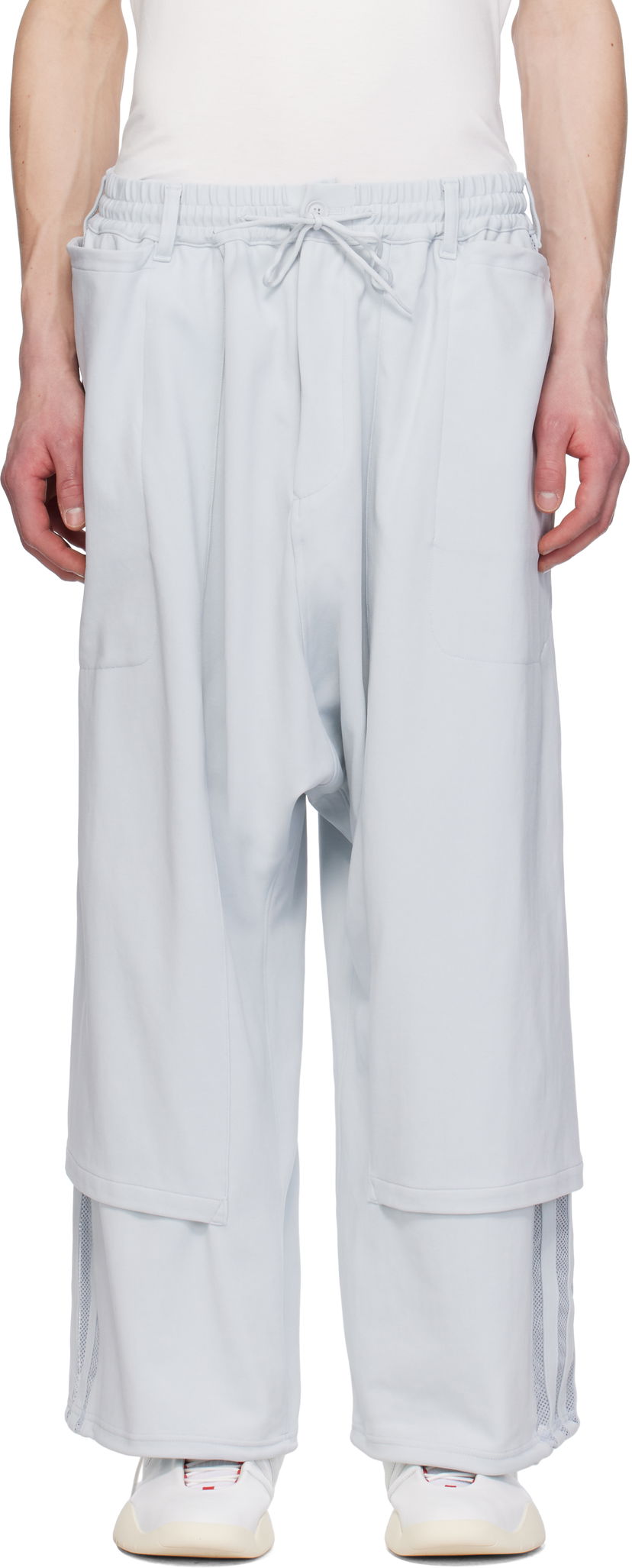 Träningsbyxor Y-3 Y-3 3-Stripes Open Hem Sweatpants Grå | JM7831
