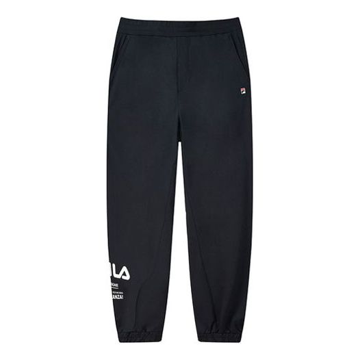 Träningsbyxor FILA Knit Straight Casual Pants Svart | F11M138601F-NV