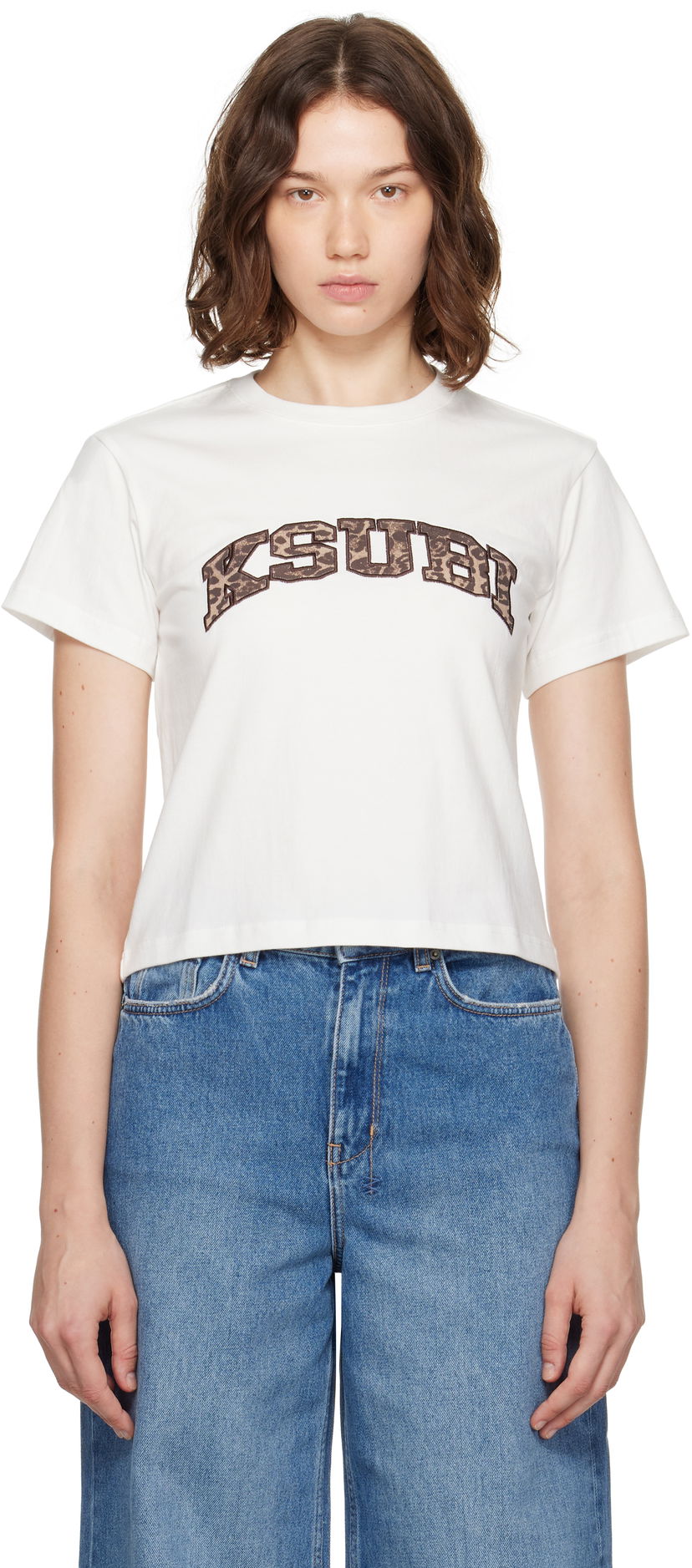T-shirt Ksubi Ksubi Leo Shrunken Short Sleeve T-Shirt Vit | WPF25TE002