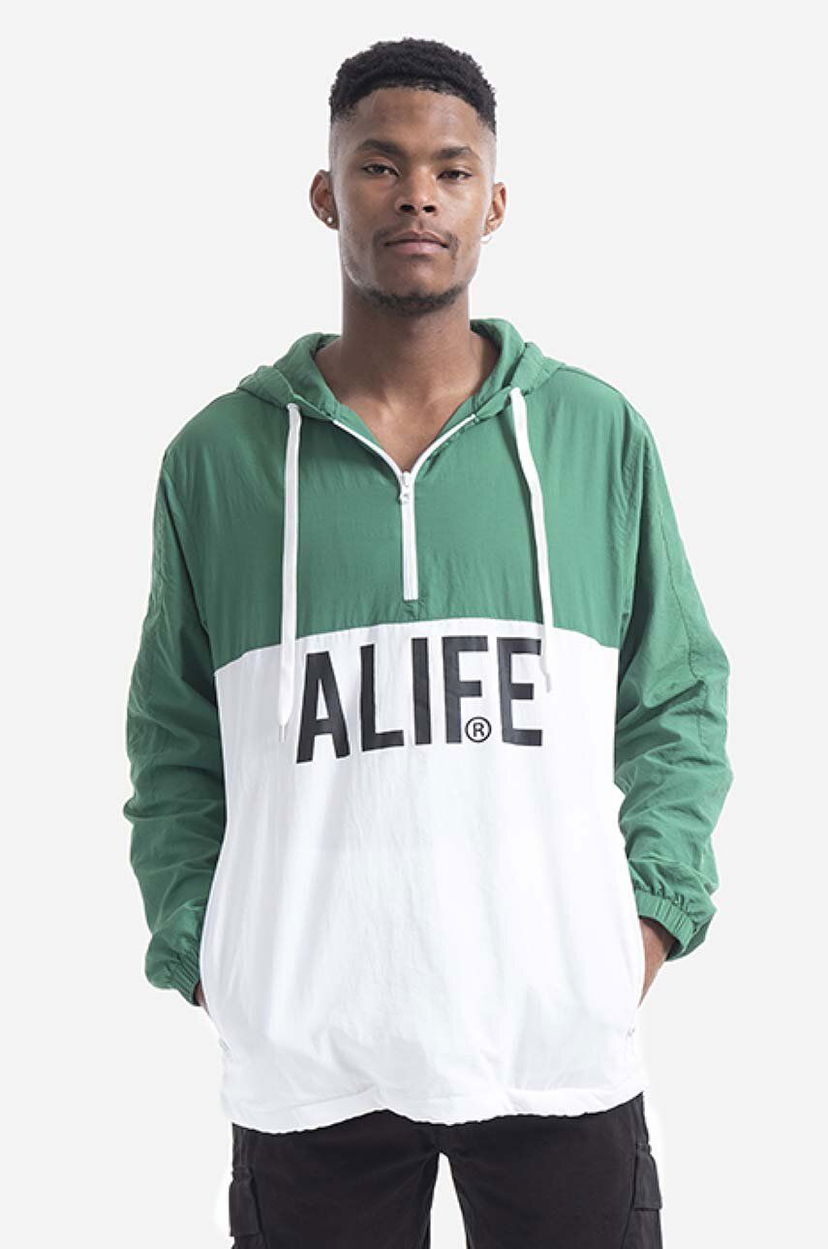 Vindjacka Alife Windbreaker With Logo Grön | ALISS20.28