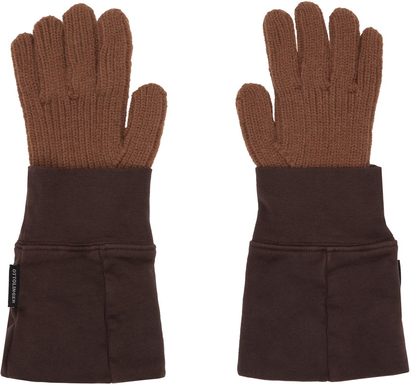 Handskar Ottolinger Ottolinger Deconstructed Sleeve Gloves Brun | 129-902928-01