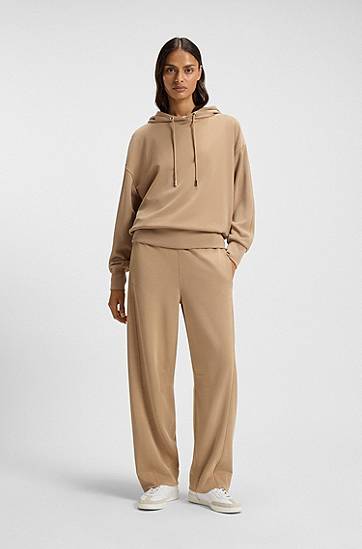 Sweatshirt BOSS Oversized-fit Hoodie with Handwritten Logo Beige | 50551451, 1