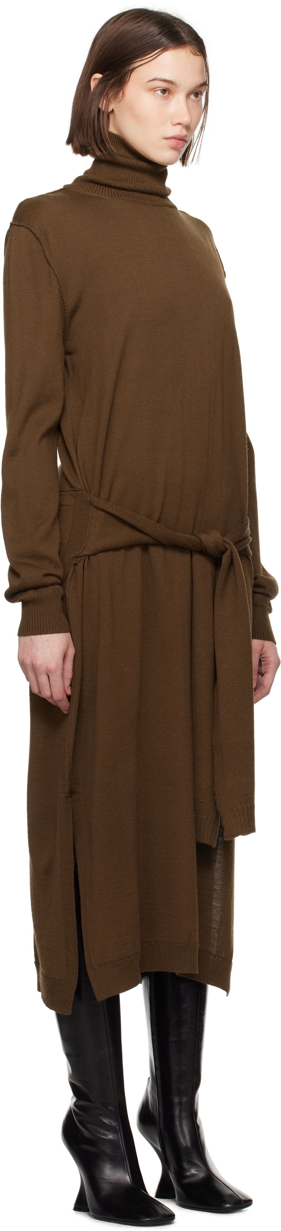 Klä LEMAIRE Midi Knit Dress Brun | DR1082 LK087, 1