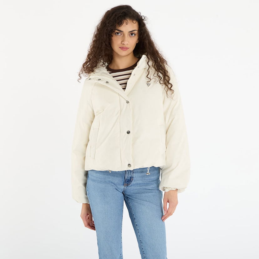 Pufferjacka GUESS 4G Boxy Puffer Jacket Vit | V5BL07WGLW2-F0YN