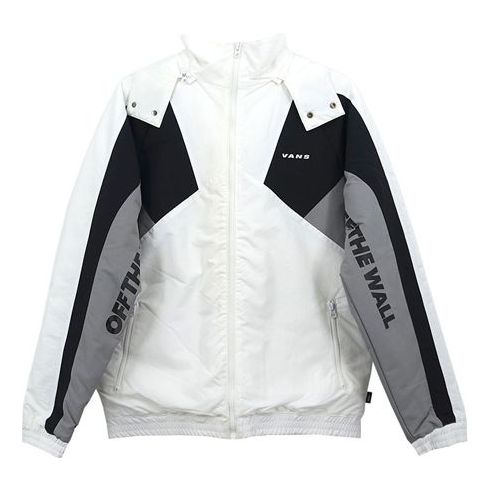 Vindjacka Vans Contrast Stitching Hooded Jacket Vit | VN0A49K2YB2
