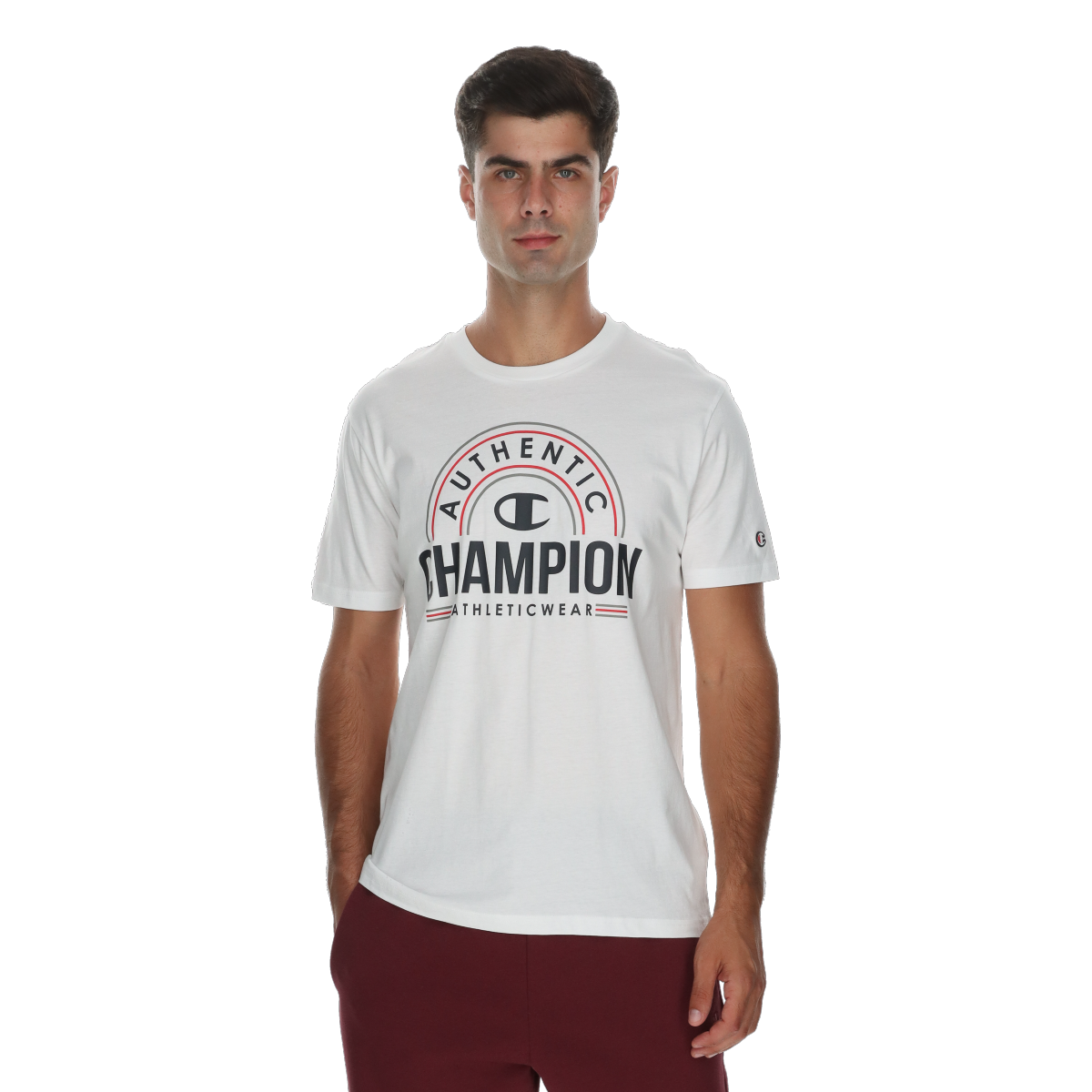 T-shirt Champion Authentic Athleticwear Print Crewneck T-Shirt Vit | 222088-WW001, 0