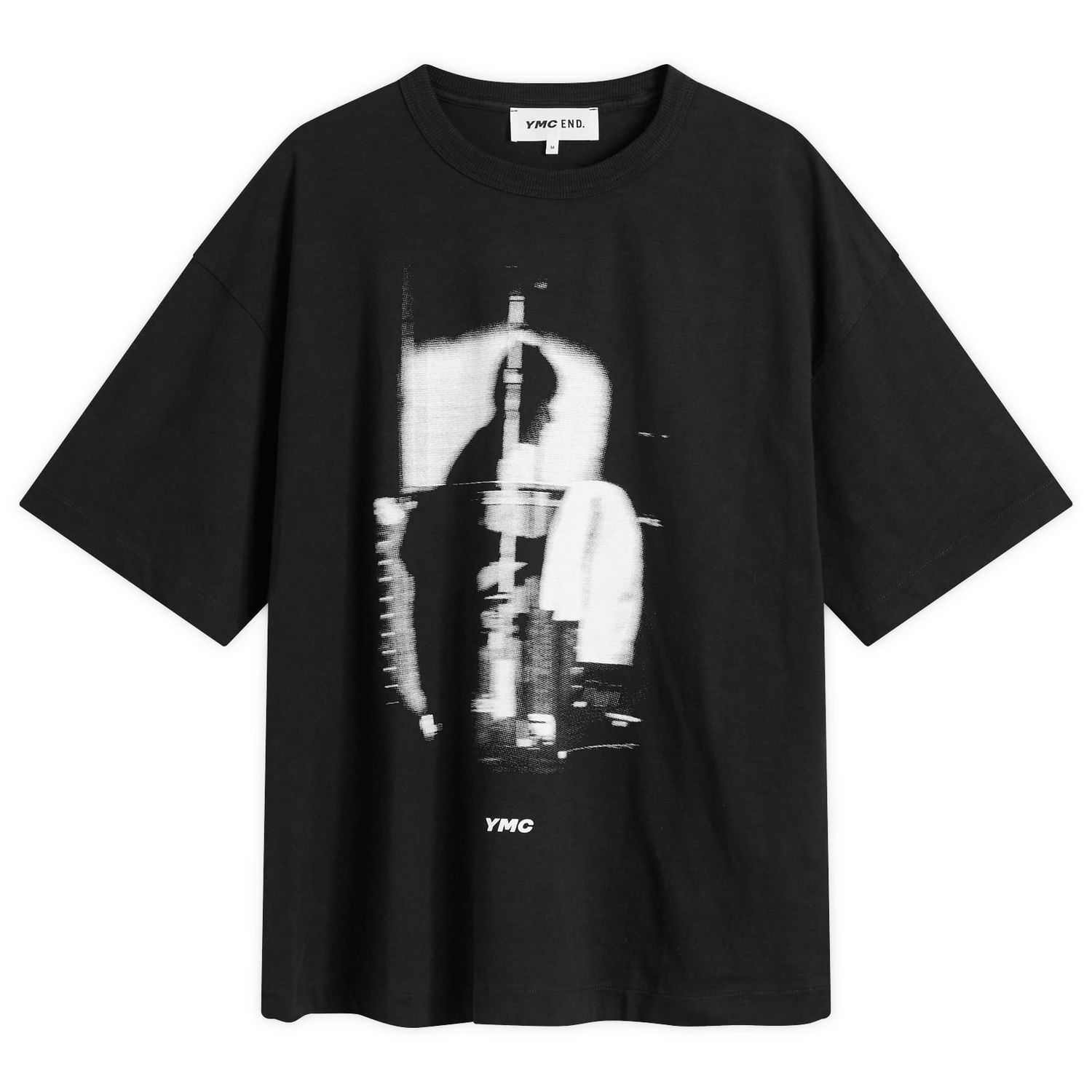 T-shirt YMC YMC Graphic Triple T-Shirt, Size Large Svart | END-YMCGT-BLK, 1
