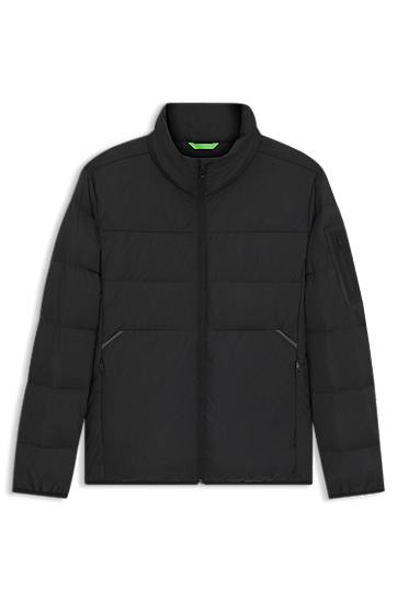 Pufferjacka BOSS Water-repellent down jacket with sleeve pocket Svart | 50544322