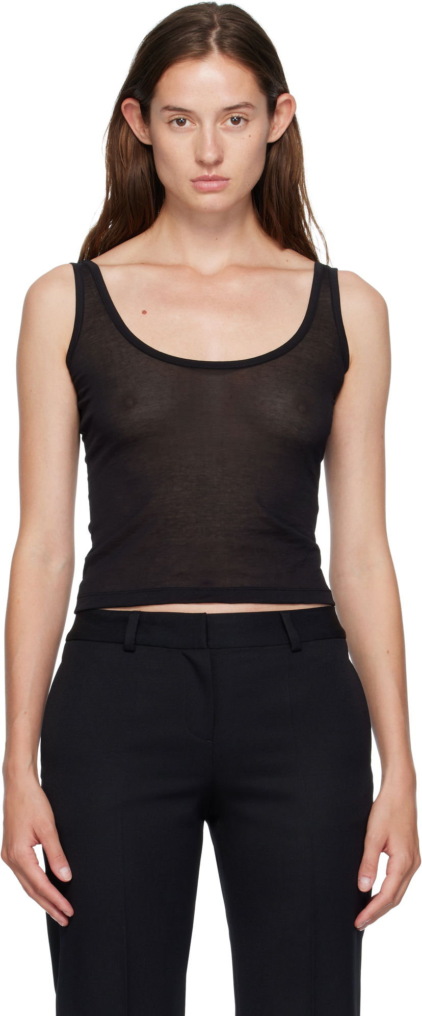Linne OUR LEGACY OUR LEGACY Blade Sheer Tank Top Svart | W4256BB