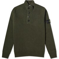 Sweater Stone Island Stand Collar Button Neck Knit Grön | 7915540-V0058, 1