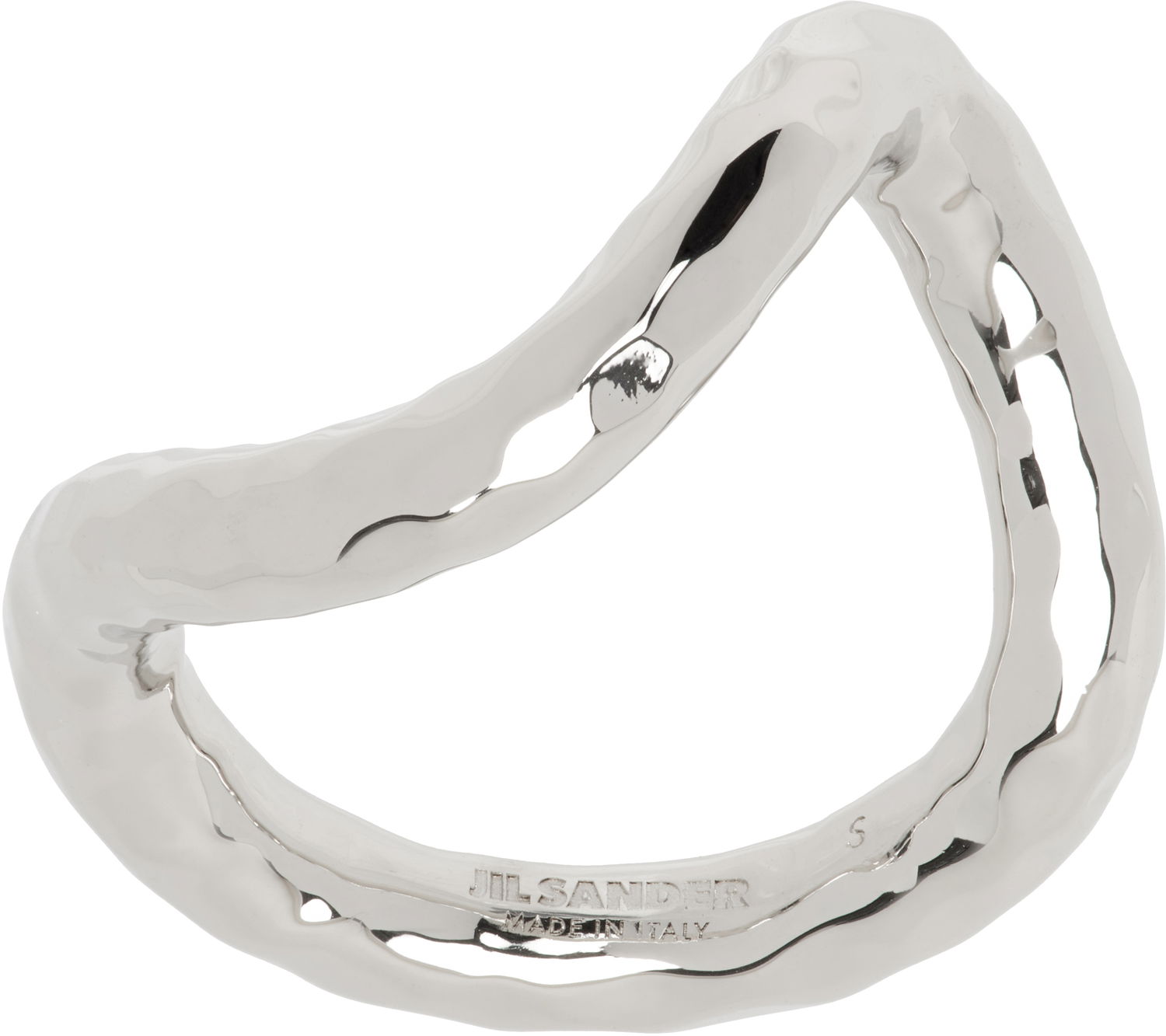 Ringa Jil Sander Jil Sander Hammered Ring Metallisk | J30UQ0039_P6959, 0