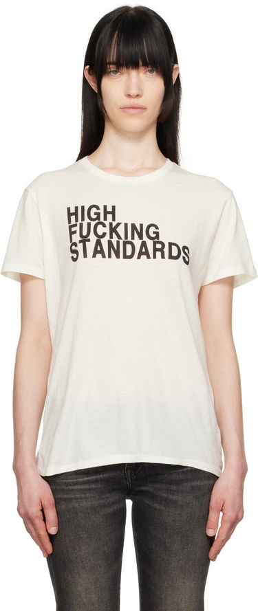 T-shirt R13 R13 'High F*cking Standards' T-Shirt Vit | R13WK001-K117B, 0