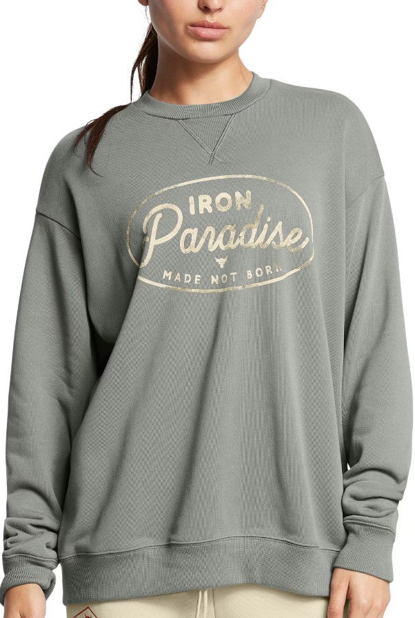 Sweater Under Armour Project Rock Heavyweight Crew Sweatshirt Grön | 1386444-709