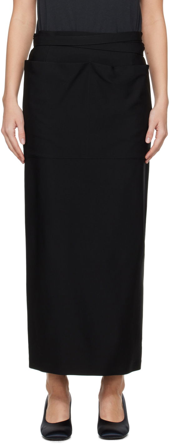Kjol The Row Wrap Maxi Skirt Svart | 7911-W2974
