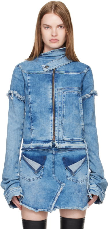 Jacka Ottolinger Ottolinger Drape Collar Denim Jacket Blå | 117-701017-01, 0
