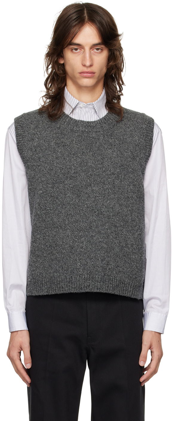 Sweatshirt Maison Margiela Gray Crewneck Vest Grå | S50FB0104 M13059