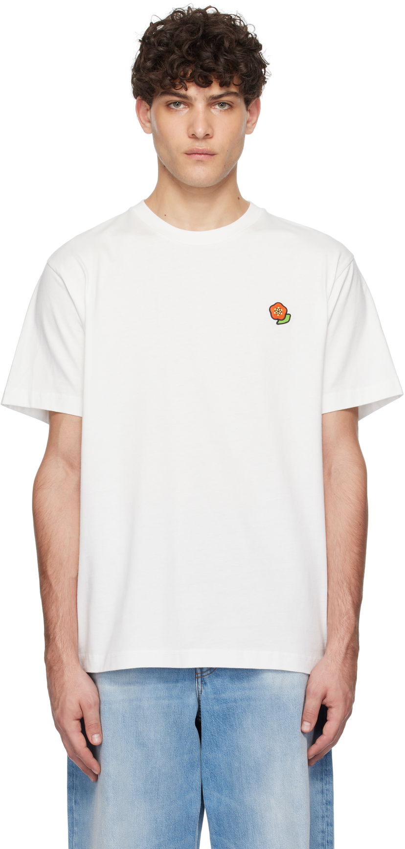 T-shirt KENZO Pop Embroidered T-Shirt Vit | FF55TS5284SG