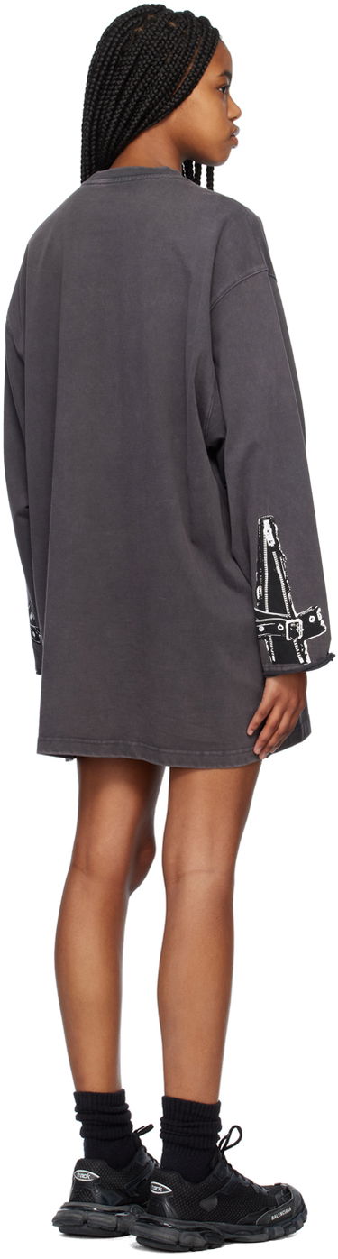 T-shirt We11done We11done Trompe L'Oeil T-Shirt Minidress Grå | WD-TO1-23-894-W-CH, 2