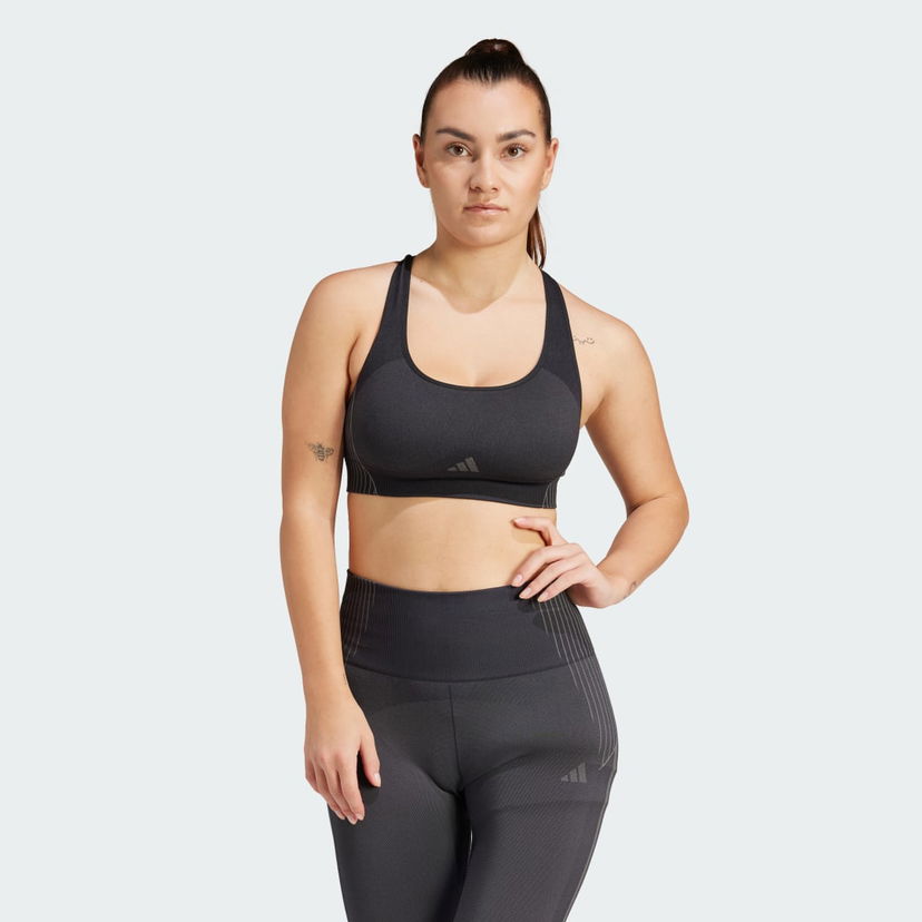 Behå adidas Performance Aeroknit Light-Support Bra Svart | IQ3375