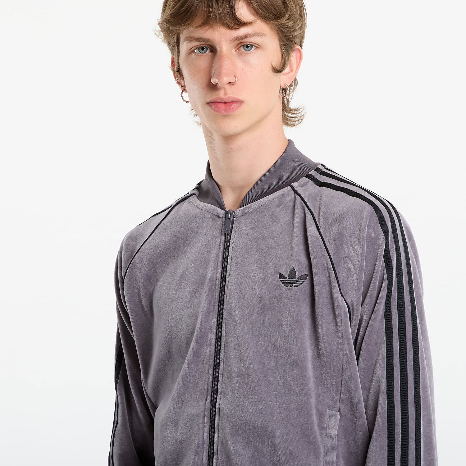 Träningsoverall adidas Performance Adicolor SST Velour Track Jacket Purpur | JX1562, 1