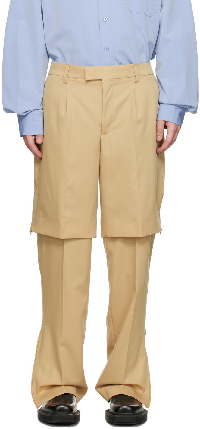 Byxor VETEMENTS Layered Trousers Beige | VL16PA340S
