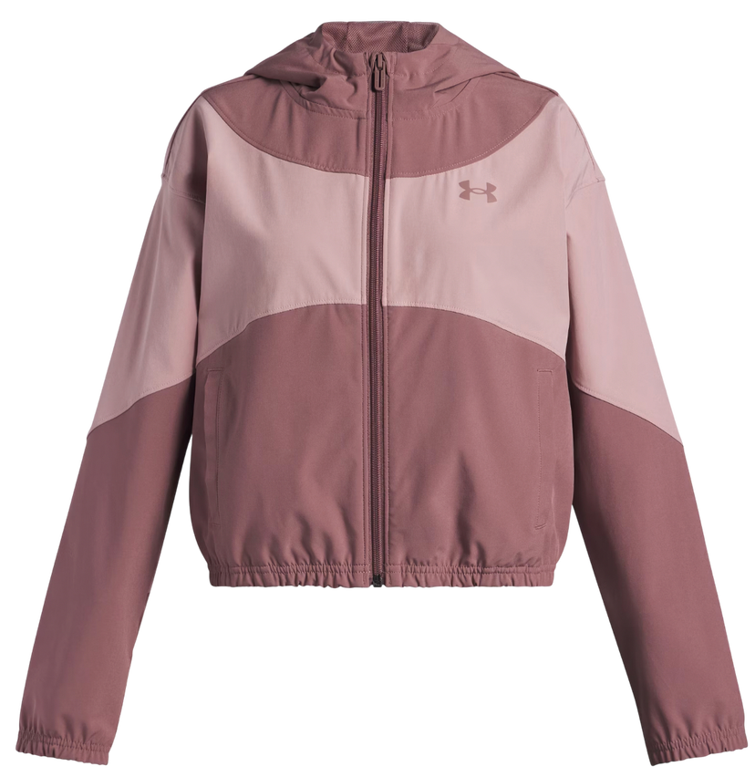 Vindjacka Under Armour Rival Woven Colorblock Hooded Jacket Rosa | 6004181-651