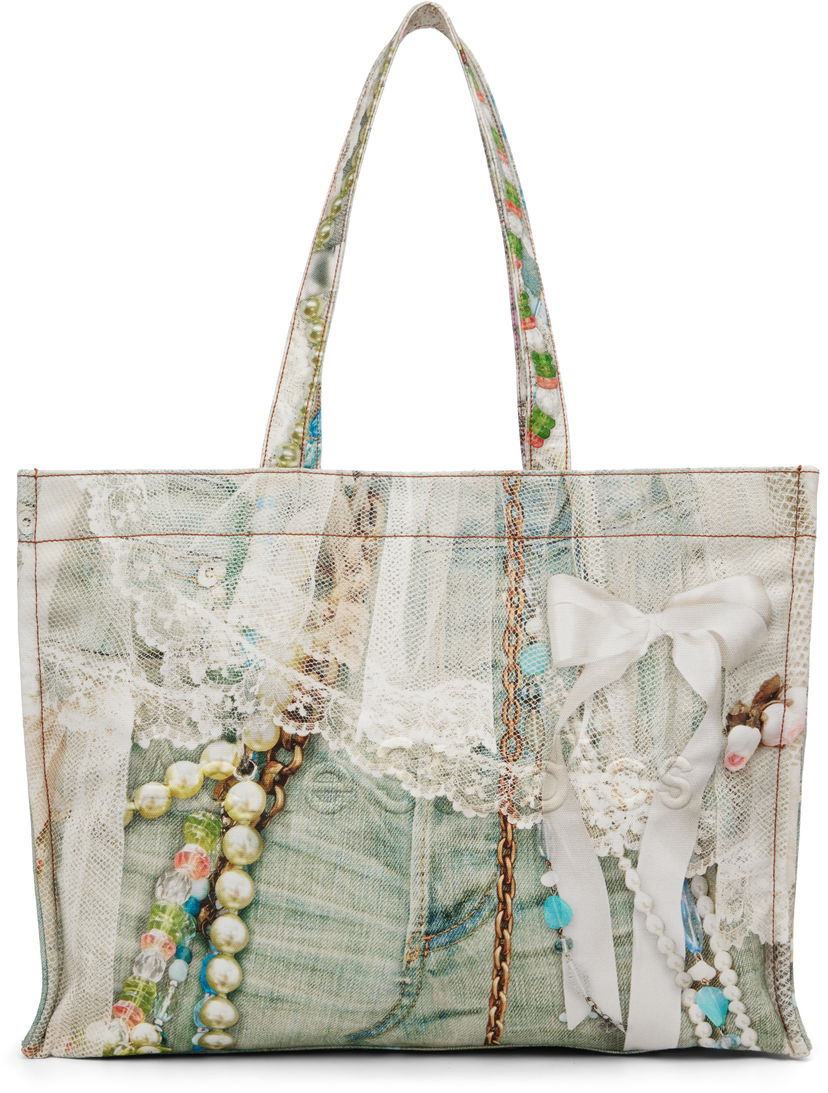 Tygpåse Acne Studios Acne Studios Logo Shoulder Tote Flerfärgad | C10245-