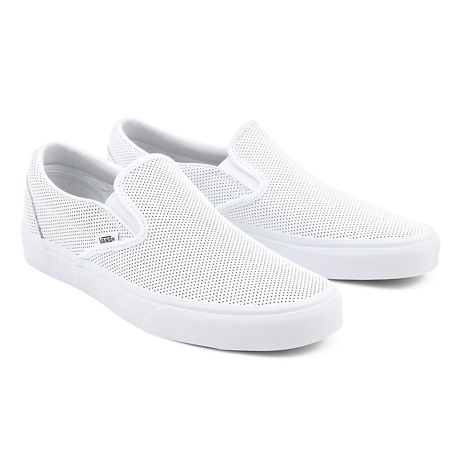 Sneakers och skor Vans Vans Classic Slip-On Perf Leather Vit | VN000XG8DJ7, 0
