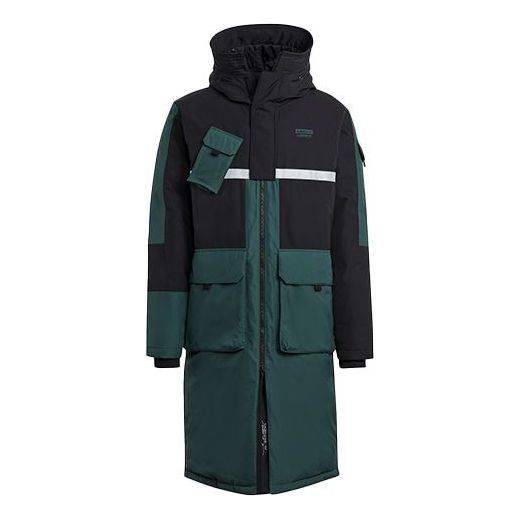 Parkas adidas Originals Originals Colorblock Hooded Down Jacket Grön | GJ6729