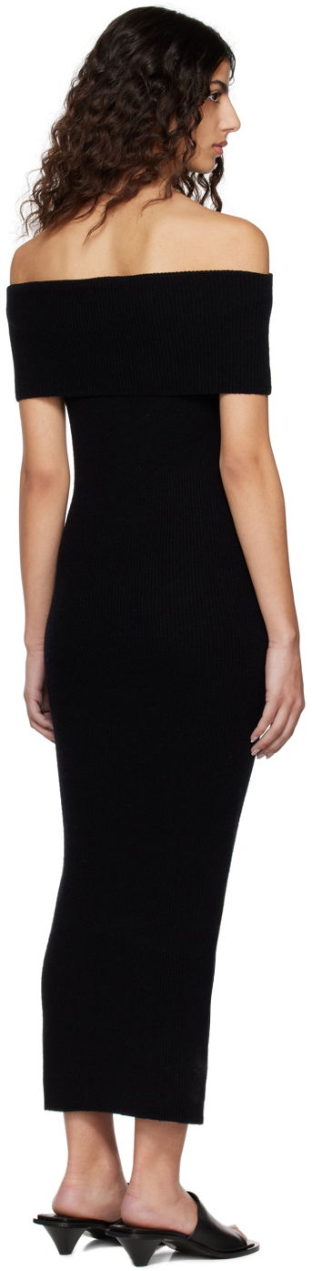 Klä TOTEME Off-Shoulder Midi Dress Svart | 231-6010-325, 2