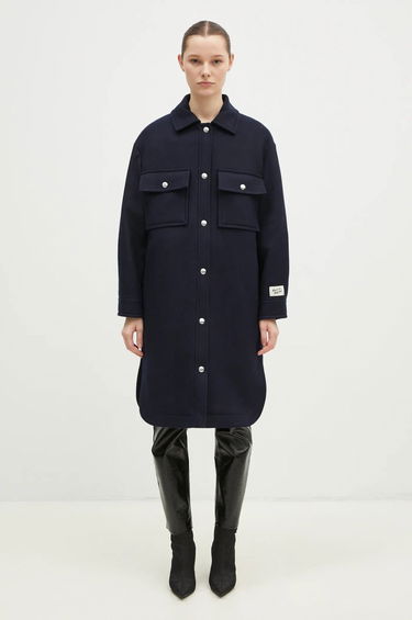 Jacka MAISON KITSUNÉ Maison Kitsune Workwear Wool Shirt Jacket Blå | NW02211WM0026, 0