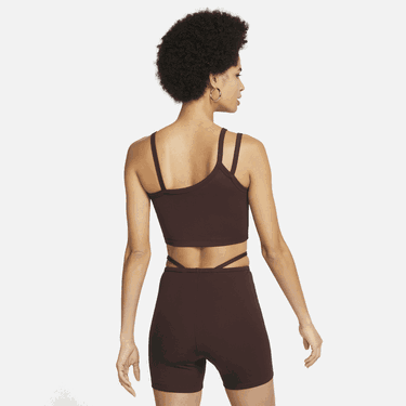 Crop top Nike Everyday Asymmetrical Crop Tank Top Bourgogne | DV7926-227, 3