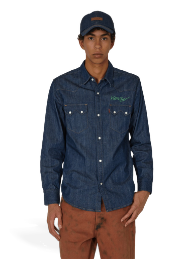 Skjorta KENZO Levi’s® Cowboy Rinse Blue Mörkblå | FD65DC414LE6 DM