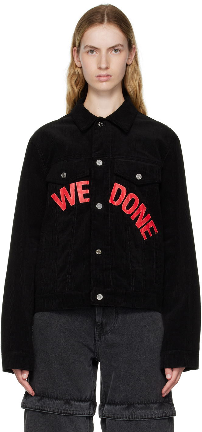 Bomberjacka We11done We11Done Corduroy Jacket Svart | WD-DJ3-22-375-U-BK