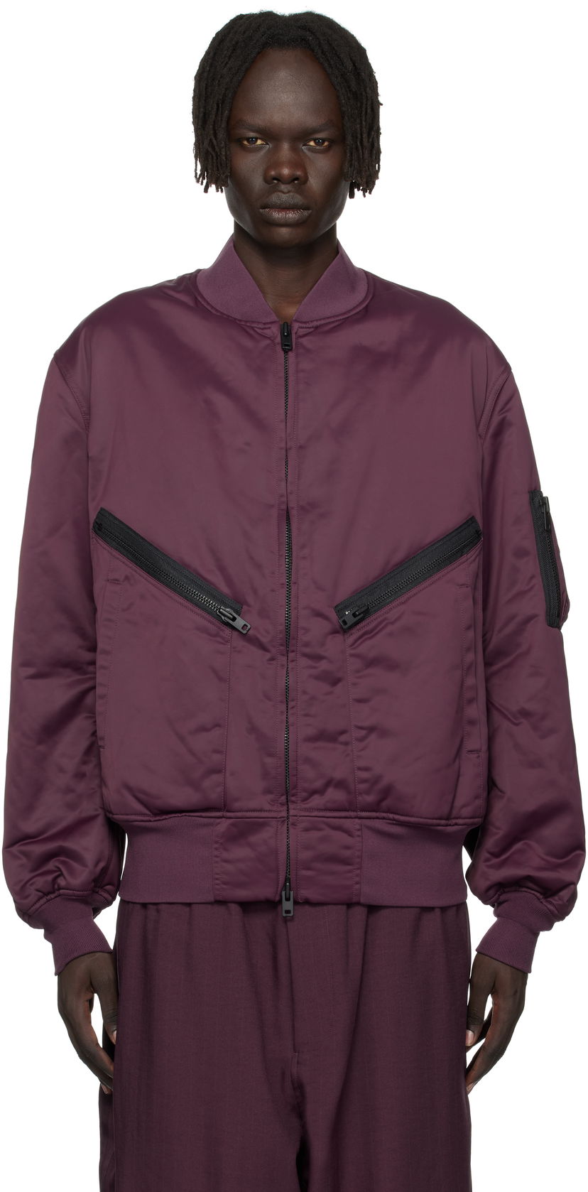 Bomberjacka Y-3 Y-3 Insulated Bomber Jacket Bourgogne | KA2397